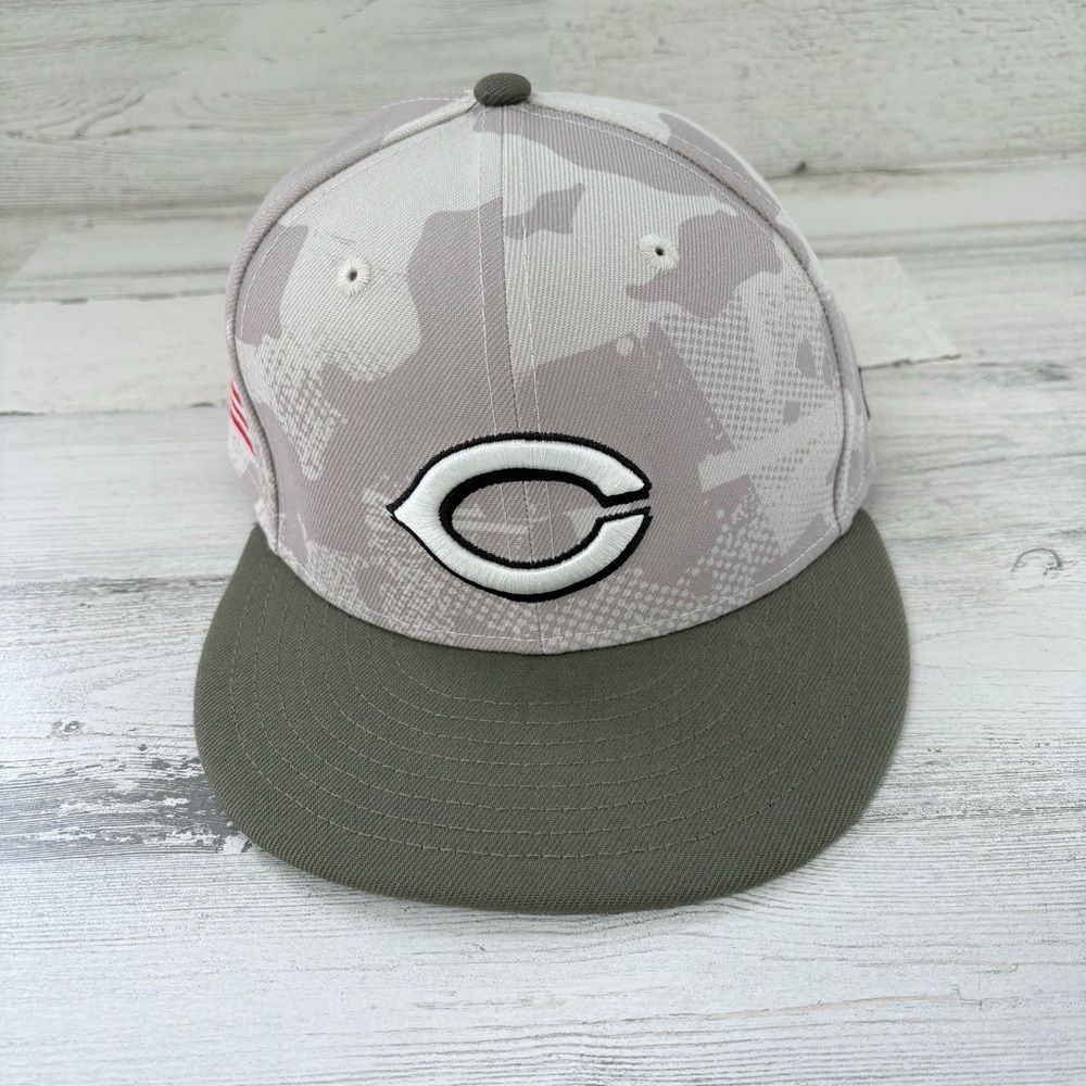 New Era 59/50 Men’s Camo Armed Forces Cincinnati Reds Ball Cap Size 7.25 NWOT